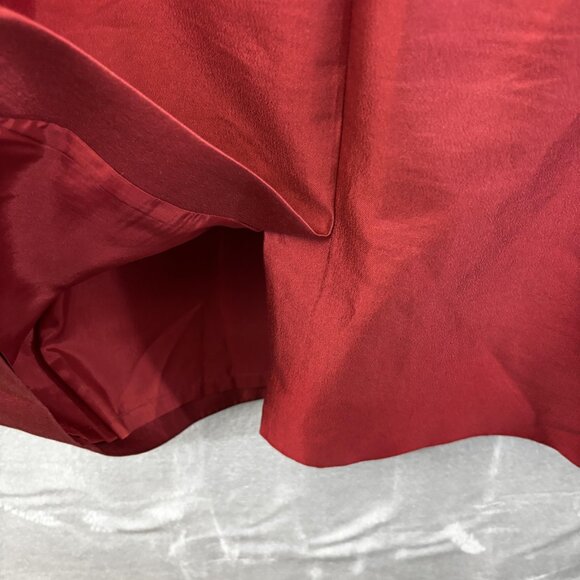 Talbots Silk Blend Beaded Dress Womens 10 Red Empire Waist Holiday Party - Picture 11 of 11